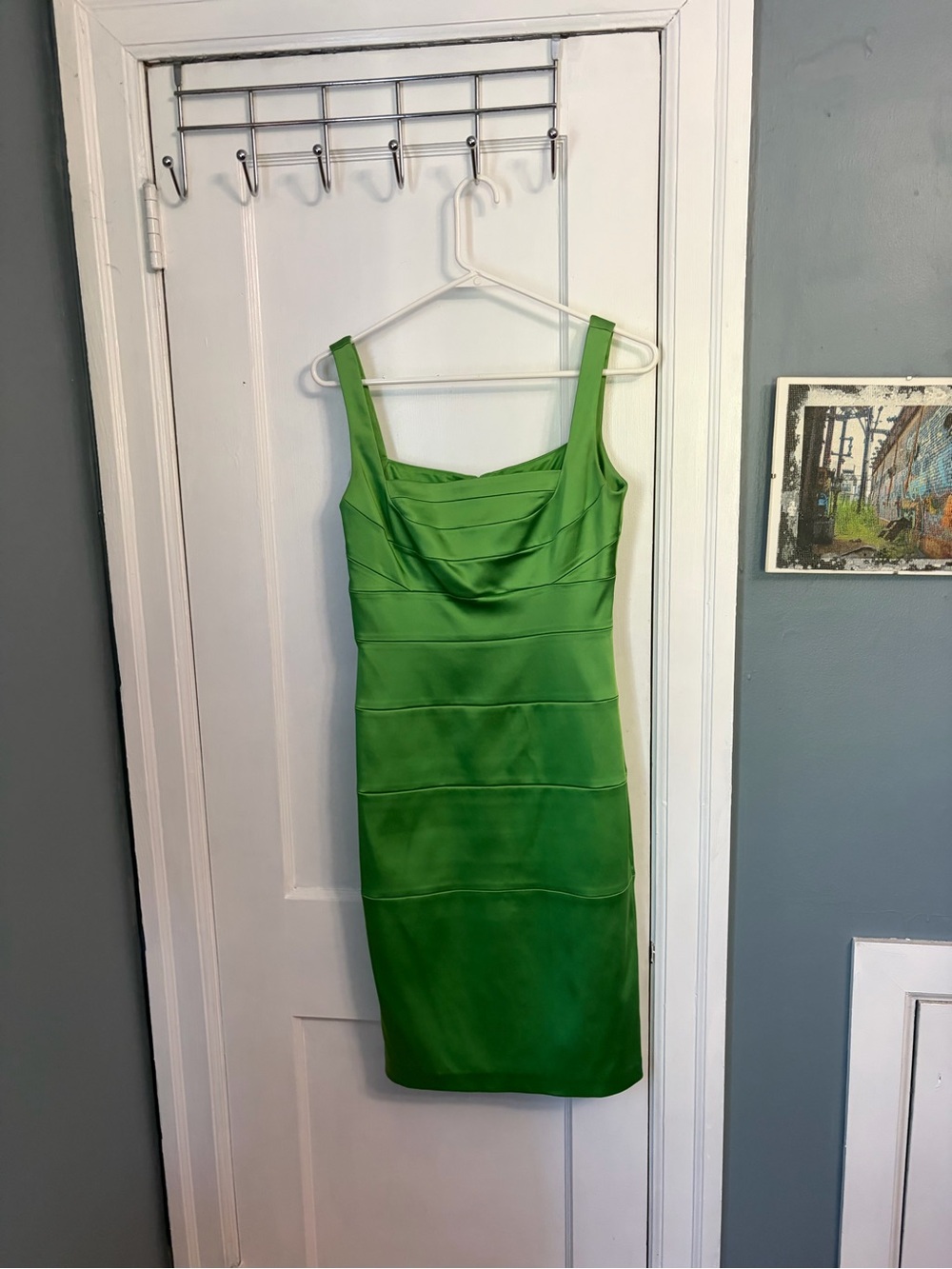 Jax Vibrant Green Sleeveless Bandage Sheath Dress